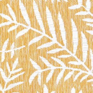 HomeRoots 8' X 10' Cheerful Yellow and Cream Floral Area Rug – Stylish Indoor/Outdoor Décor for Any Space! 703113