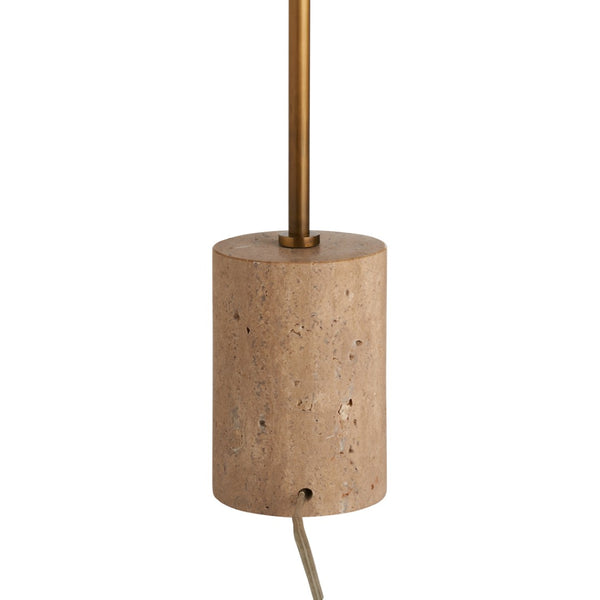 Chelsea House Lambeth Travertine Table Lamp By Jamie Merida — Slim Aged-Brass Minimalist Light For Bedside & Desk 70312