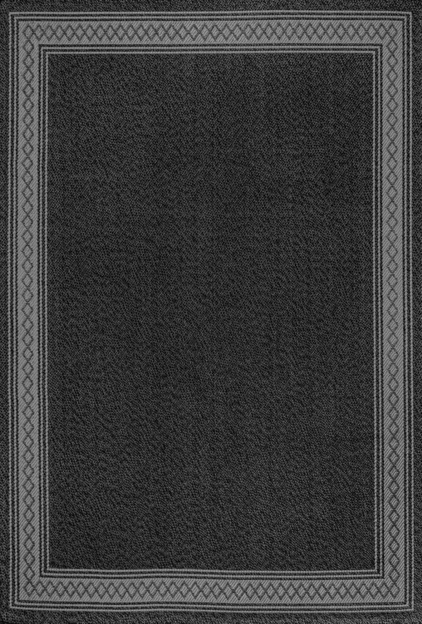 HomeRoots 8' X 10' Black and Gray Geometric Area Rug - Stylish Indoor/Outdoor Rug for Modern Spaces & Durability 703132