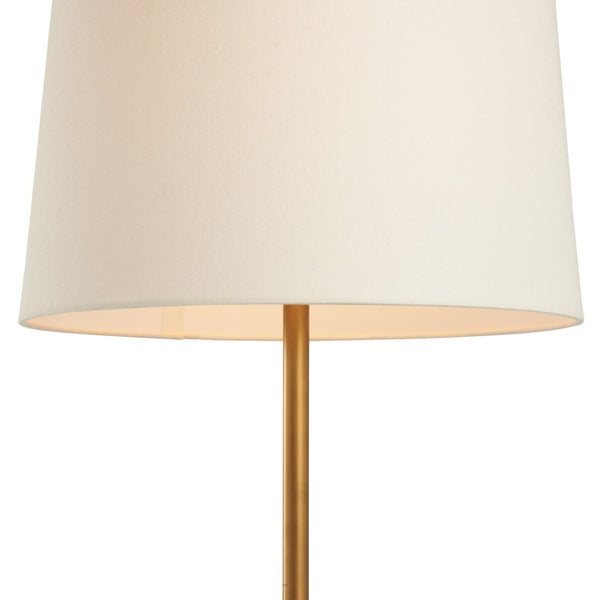Chelsea House Lambeth Brown Marble Floor Lamp By Jamie Merida — Antique Brass Stem, Minimalist Design, Warm Glow 70314