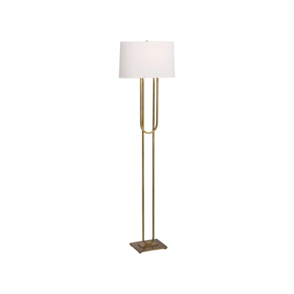 Chelsea House Odeon Sculptural Floor Lamp In Aged Brass By Jamie Merida — Vintage Warmth, Ambient Reading Light 70315