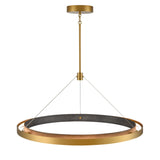 Fagan 33.5'' Wide Integrated LED Chandelier - Brushed Brass with Forged Iron 70318/LED Elk Lighting