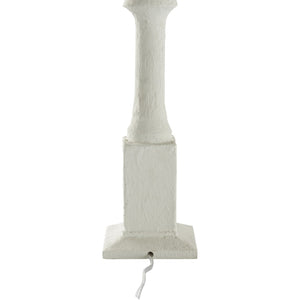 Chelsea House Lawrence Sculptural Table Lamp — 39.5" Plaster-White Textured Statue Lamp For Elegant Minimalist Spaces 70319