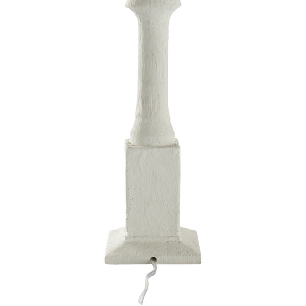 Chelsea House Lawrence Sculptural Table Lamp — 39.5" Plaster-White Textured Statue Lamp For Elegant Minimalist Spaces 70319