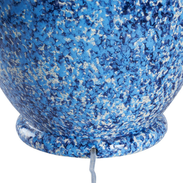 Chelsea House Spatter Ceramic Table Lamp In Blue Spatter Glaze — Hand-Applied Textured Finish, 28.5" H Ambient Light 70321