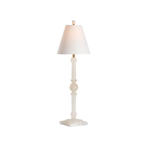 Chelsea House City Lights Alabaster Lamp Sculptural 36" Tall Ambient Glow — Handcrafted Natural Veining, Slim Design 70327