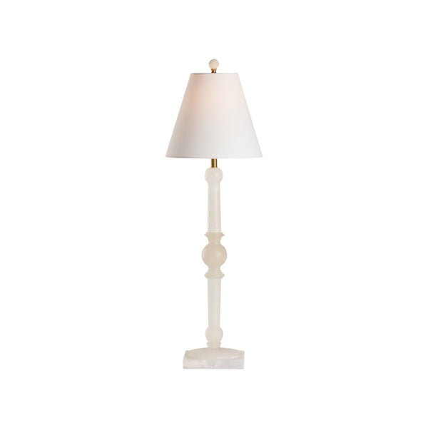 Chelsea House City Lights Alabaster Lamp Sculptural 36" Tall Ambient Glow — Handcrafted Natural Veining, Slim Design 70327