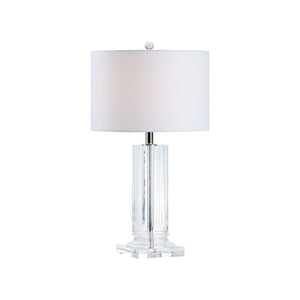 Chelsea House Glacier Fluted Crystal Lamp For Bedside & Console — 27.5" Tall Elegant Light, High-Clarity Refracting Accent 70331