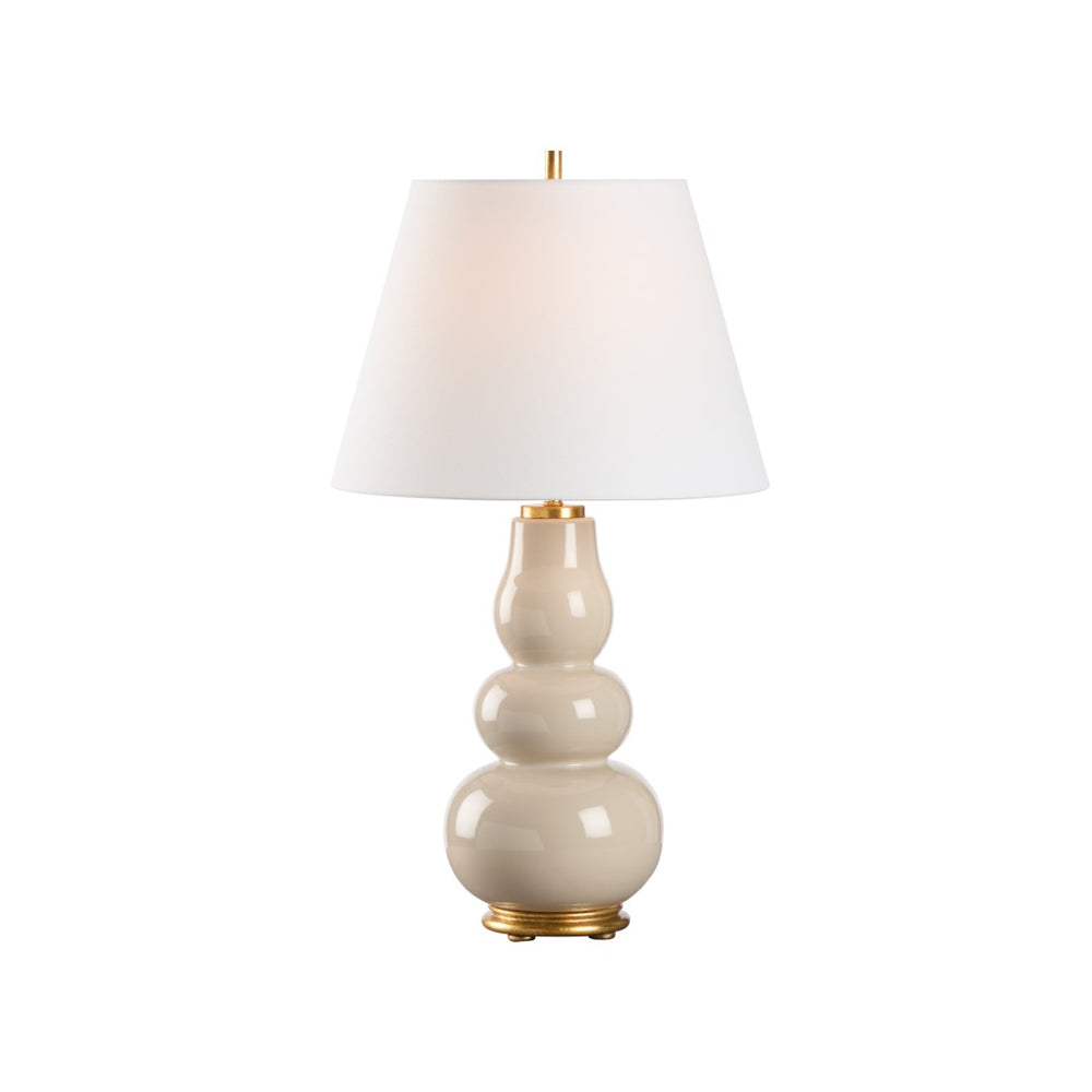 Chelsea House Denise Sculptural Ceramic Lamp Sandbar Finish By Jamie Merida — 28.5" Warm Sand Glaze, Gold Base 70333