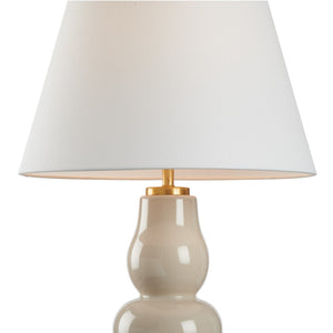 Chelsea House Denise Sculptural Ceramic Lamp Sandbar Finish By Jamie Merida — 28.5" Warm Sand Glaze, Gold Base 70333