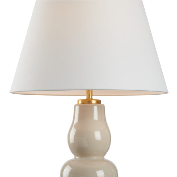 Chelsea House Denise Sculptural Ceramic Lamp Sandbar Finish By Jamie Merida — 28.5" Warm Sand Glaze, Gold Base 70333