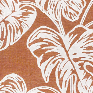 HomeRoots 5' X 8' Orange and Ivory Floral Area Rug - Stylish, Durable Indoor/Outdoor Design for Any Space 703335