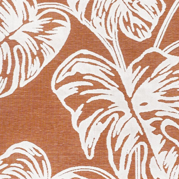 HomeRoots 5' X 8' Orange and Ivory Floral Area Rug - Stylish, Durable Indoor/Outdoor Design for Any Space 703335
