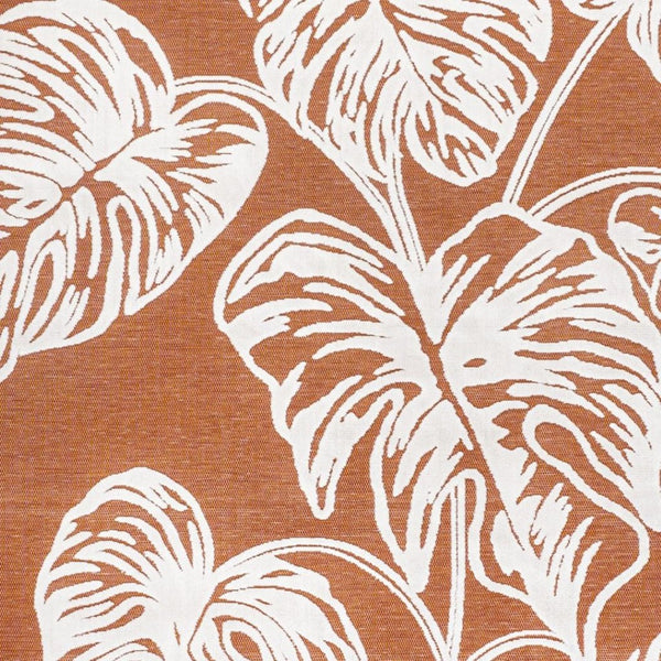 HomeRoots 5' X 8' Orange and Ivory Floral Area Rug - Stylish, Durable Indoor/Outdoor Design for Any Space 703335