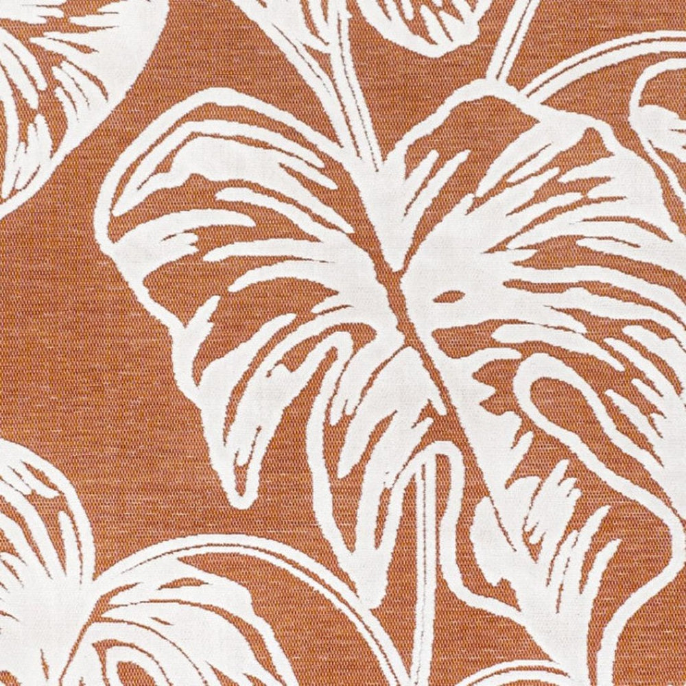 HomeRoots 8' X 10' Vibrant Orange and Ivory Floral Area Rug for Indoor and Outdoor Spaces - Easy Care, Stylish! 703336