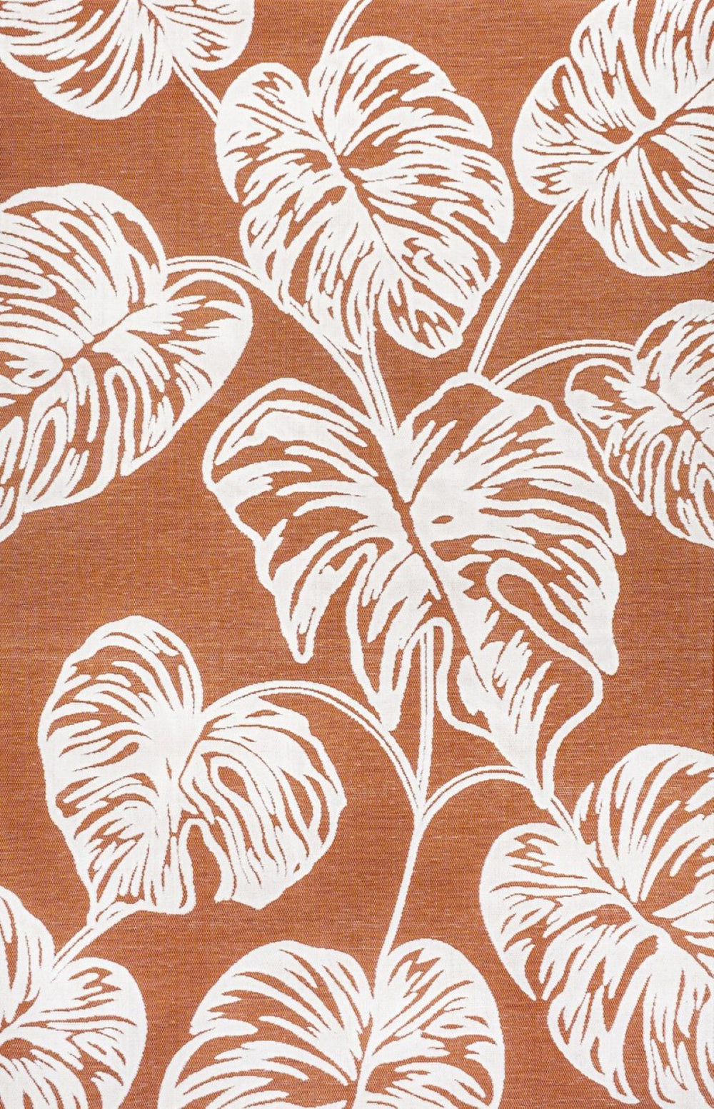 HomeRoots 8' X 10' Vibrant Orange and Ivory Floral Area Rug for Indoor and Outdoor Spaces - Easy Care, Stylish! 703336