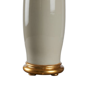 Chelsea House Melanie Ceramic Table Lamp Sandbar Glaze With Gold Base — 29" Sculptural Ambient Light For Bedside 70334