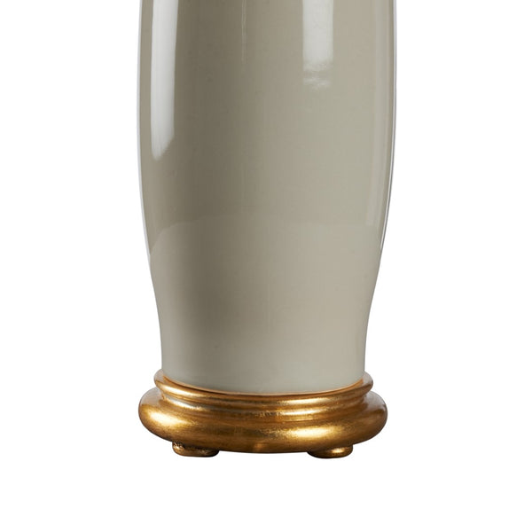 Chelsea House Melanie Ceramic Table Lamp Sandbar Glaze With Gold Base — 29" Sculptural Ambient Light For Bedside 70334