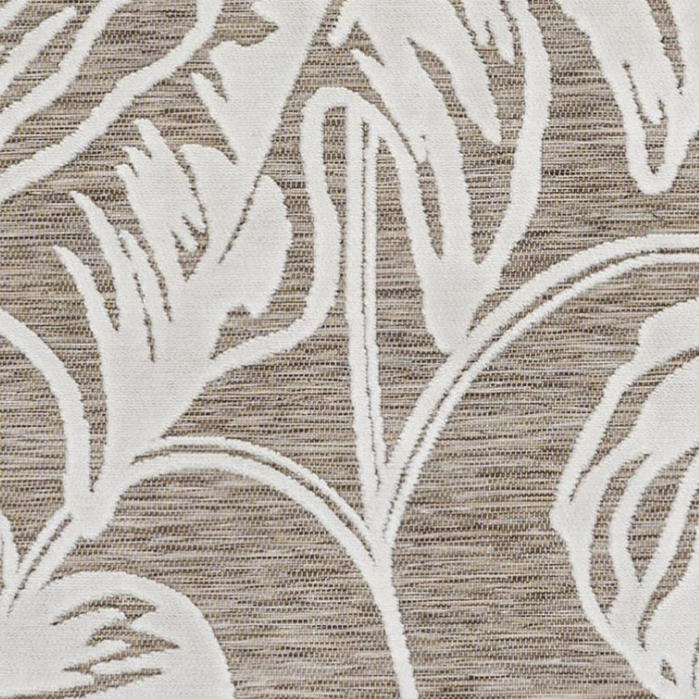 HomeRoots 5' Brown and Ivory Floral Area Rug – Elegant Indoor/Outdoor Design for Versatile Spaces, Easy Care 703340