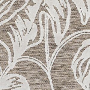 HomeRoots 5' Brown and Ivory Floral Area Rug – Elegant Indoor/Outdoor Design for Versatile Spaces, Easy Care 703340