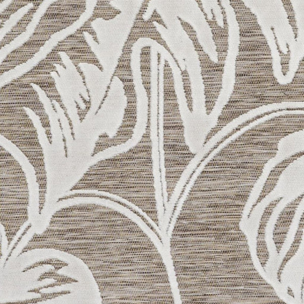 HomeRoots 5' Brown and Ivory Floral Area Rug – Elegant Indoor/Outdoor Design for Versatile Spaces, Easy Care 703340
