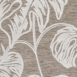 HomeRoots 5' Brown and Ivory Floral Area Rug – Elegant Indoor/Outdoor Design for Versatile Spaces, Easy Care 703340
