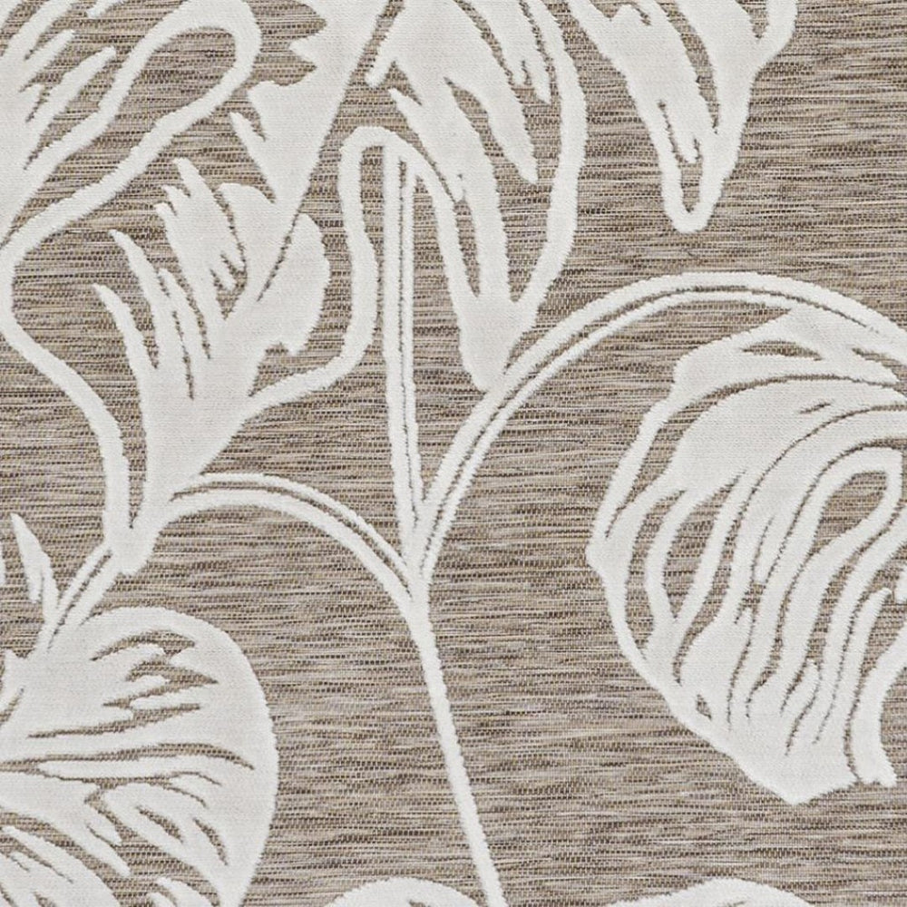 HomeRoots 8' X 10' Brown and Ivory Floral Area Rug – Elegant Indoor/Outdoor Design, Durable & Easy to Clean! 703341