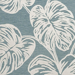 HomeRoots 5' Blue and Ivory Floral Area Rug - Elegant Indoor/Outdoor Design with High-Low Pile Texture 703345