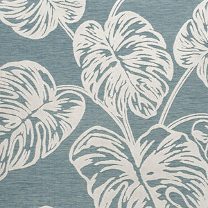 HomeRoots 5' Blue and Ivory Floral Area Rug - Elegant Indoor/Outdoor Design with High-Low Pile Texture 703345