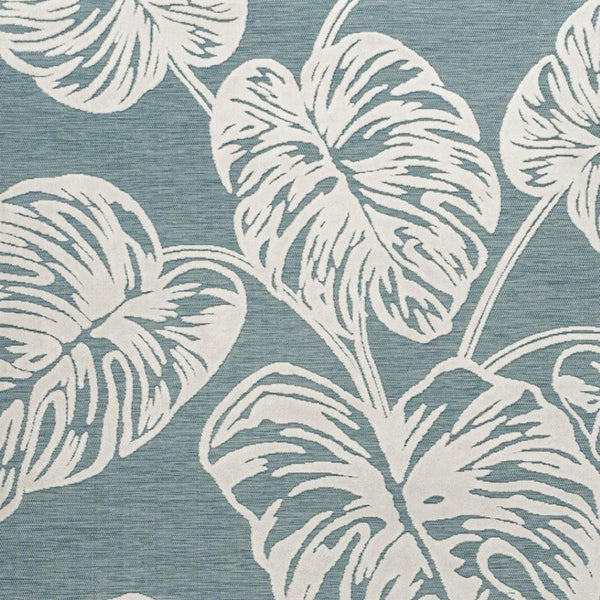 HomeRoots 5' Blue and Ivory Floral Area Rug - Elegant Indoor/Outdoor Design with High-Low Pile Texture 703345