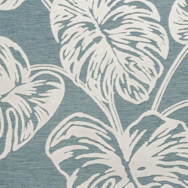 HomeRoots 8' X 10' Blue and Ivory Floral Area Rug - Stylish Indoor/Outdoor Design with Low-Maintenance Care 703346