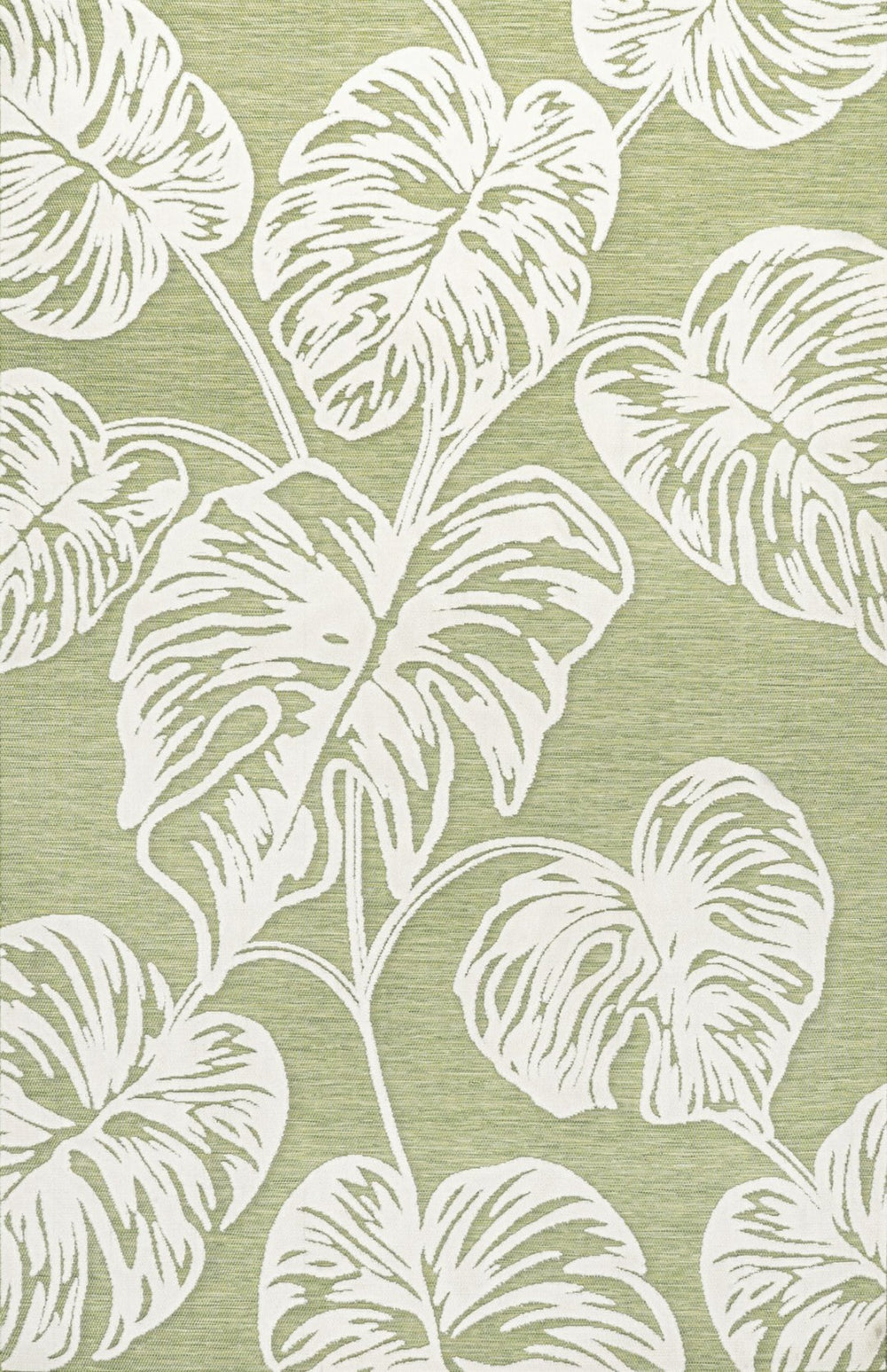 HomeRoots 8' X 10' Elegant Light Green and Ivory Floral Area Rug – Durable, Stylish, Indoor/Outdoor Versatility! 703351