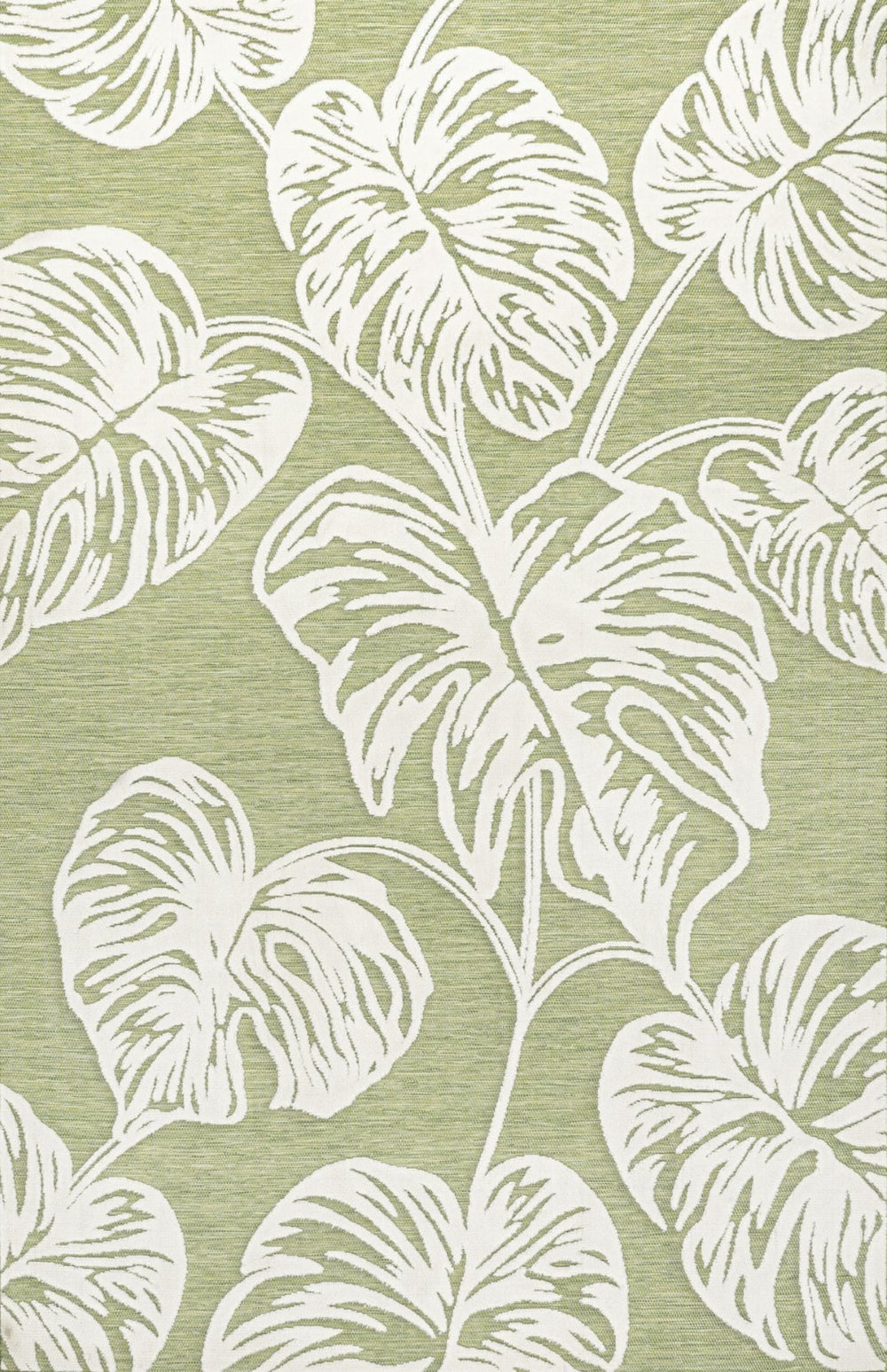 HomeRoots 8' X 10' Elegant Light Green and Ivory Floral Area Rug – Durable, Stylish, Indoor/Outdoor Versatility! 703351