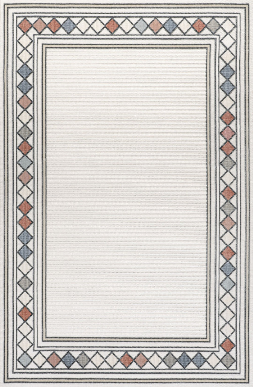 HomeRoots 8' X 10' Ivory and Beige Geometric Area Rug - Stylish, Durable, Indoor/Outdoor Versatile Design! 703371