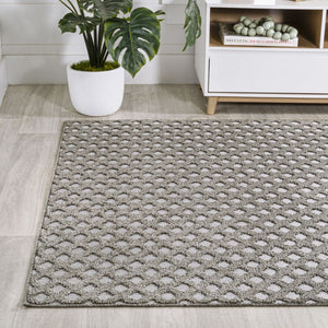 HomeRoots 5' Dark Gray and Ivory Trellis Area Rug – Stylish Indoor/Outdoor Carpet for Versatile Spaces, 5x8 703384