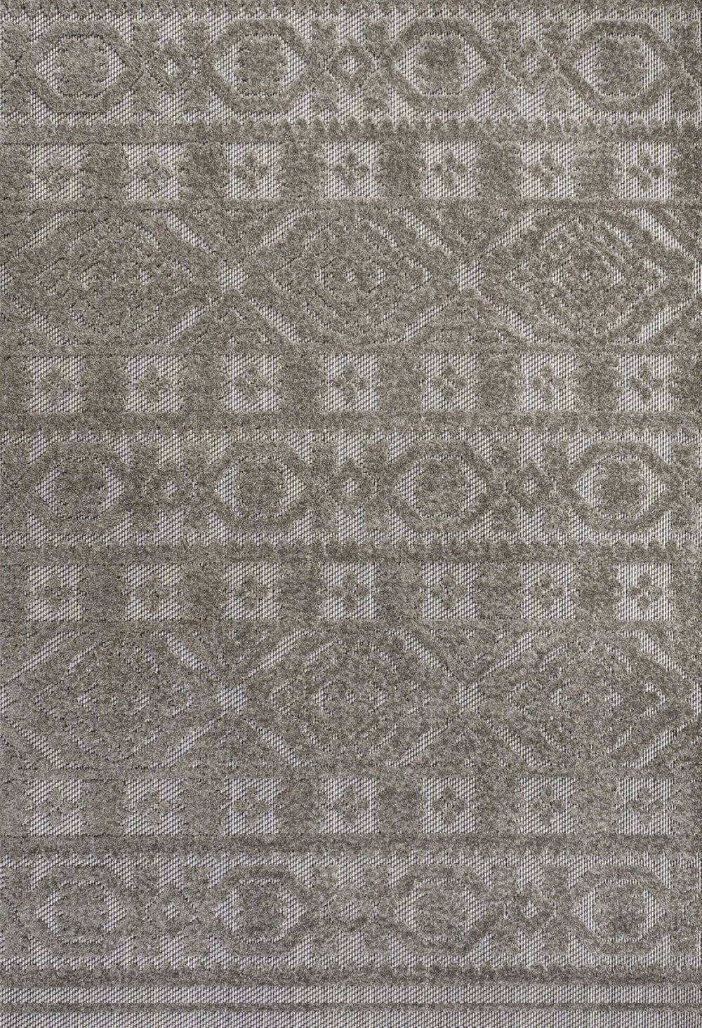 HomeRoots 8' X 10' Dark Gray and Ivory Moroccan Area Rug - Stylish Indoor/Outdoor Accent for Any Space 703389