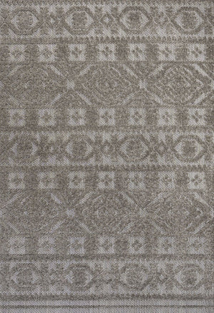HomeRoots 8' X 10' Dark Gray and Ivory Moroccan Area Rug - Stylish Indoor/Outdoor Accent for Any Space 703389