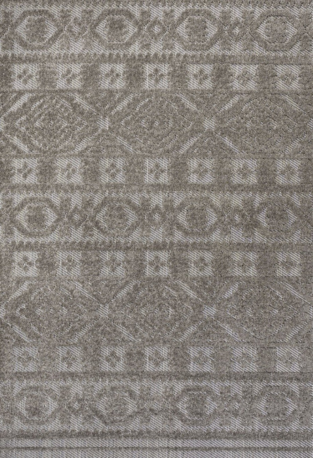 HomeRoots 8' X 10' Dark Gray and Ivory Moroccan Area Rug - Stylish Indoor/Outdoor Accent for Any Space 703389