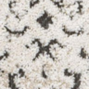 HomeRoots 5' Abstract Area Rug in Cream Beige & Dark Gray - Stylish Indoor/Outdoor Design for Modern Spaces 703401