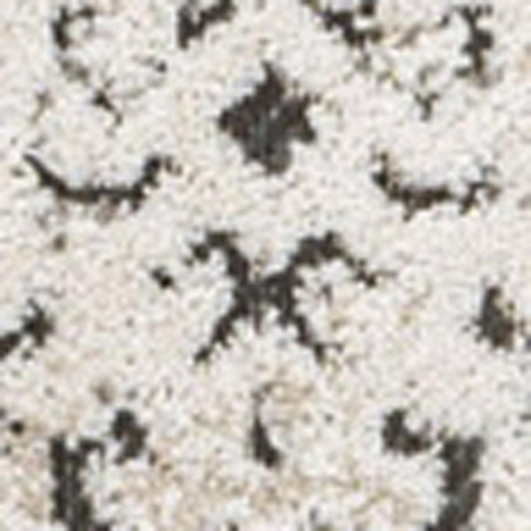 HomeRoots 5' Abstract Area Rug in Cream Beige & Dark Gray - Stylish Indoor/Outdoor Design for Modern Spaces 703401