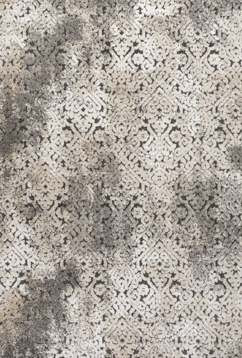 HomeRoots 5' Abstract Area Rug in Cream Beige & Dark Gray - Stylish Indoor/Outdoor Design for Modern Spaces 703401