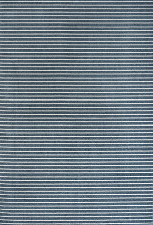 HomeRoots 8' X 10' Navy Blue Striped Area Rug - Stylish Indoor/Outdoor Accent for Coastal Elegance & Durability 703412