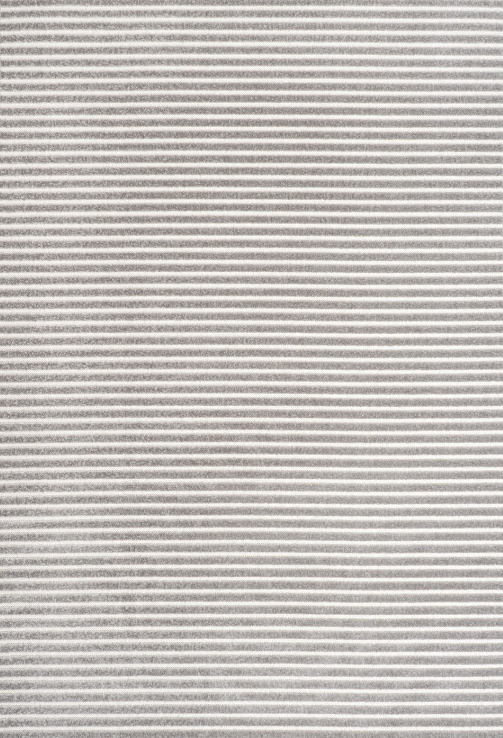 HomeRoots 8' Gray and Ivory Striped Area Rug - Indoor Outdoor, Durable, Low-Maintenance, Versatile Design, 8x10 ft 703414