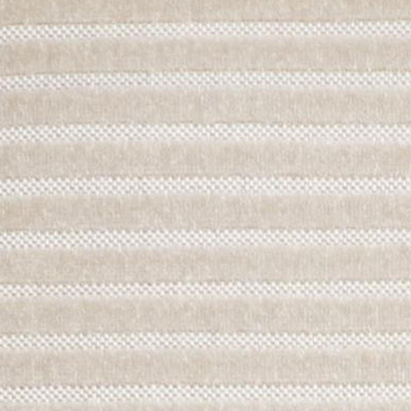 HomeRoots 8' X 10' Elegant Ivory and Cream Striped Area Rug - Durable, Timeless Design for Indoor/Outdoor Spaces 703416