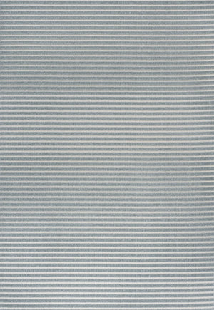 HomeRoots 8' X 10' Blue and Ivory Striped Area Rug - Durable Indoor/Outdoor Comfort with Coastal Charm 703419