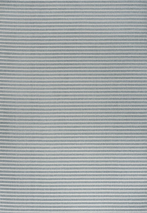 HomeRoots 8' X 10' Blue and Ivory Striped Area Rug - Durable Indoor/Outdoor Comfort with Coastal Charm 703419