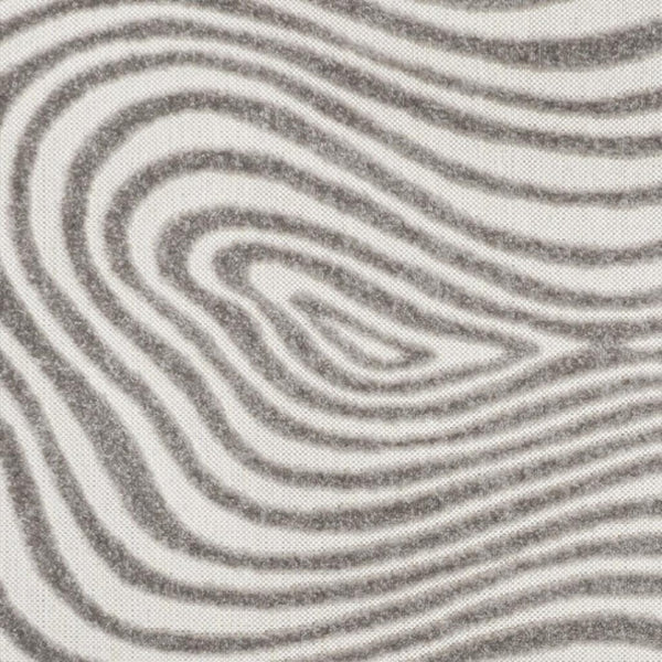 HomeRoots 8' Gray and Ivory Abstract Area Rug - Versatile Indoor/Outdoor Design, Durable, Easy to Clean & Stylish 703421