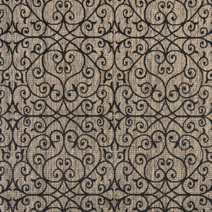 HomeRoots 9' Black and Khaki Geometric Square Area Rug - Durable Indoor/Outdoor Design for Modern Spaces 703442