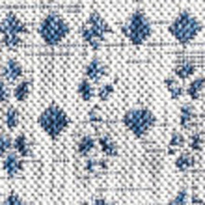 HomeRoots 9' Light Gray & Navy Blue Square Trellis Area Rug - Modern, Durable, Indoor/Outdoor Versatility! 703452