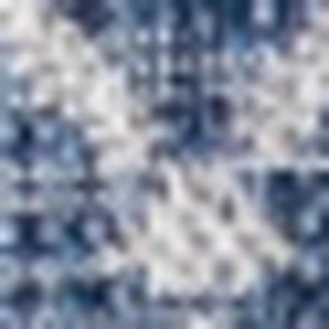 HomeRoots 6' Stylish Navy Blue and Light Gray Trellis Rug - Durable Indoor/Outdoor Square Area Rug for Any Space 703458